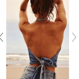 NWT ZARA Denim Halter Wrap Crop Top size S ,L and  XL
🚨PRICE FIRM